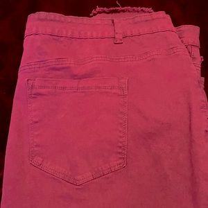 Plus size skinny. Rust and a plum 2 pair